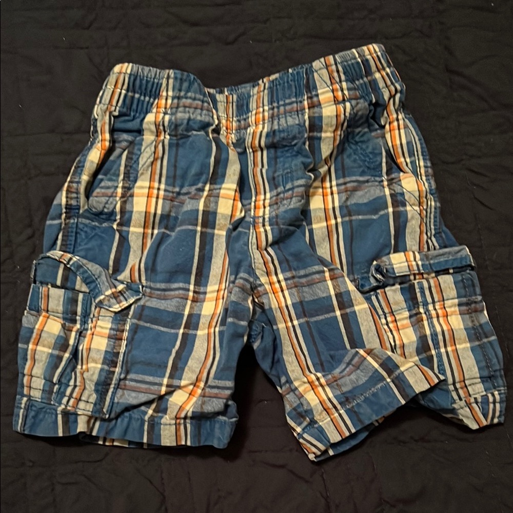 Faded Glory Kids Plaid Shorts - Blue and Yellow